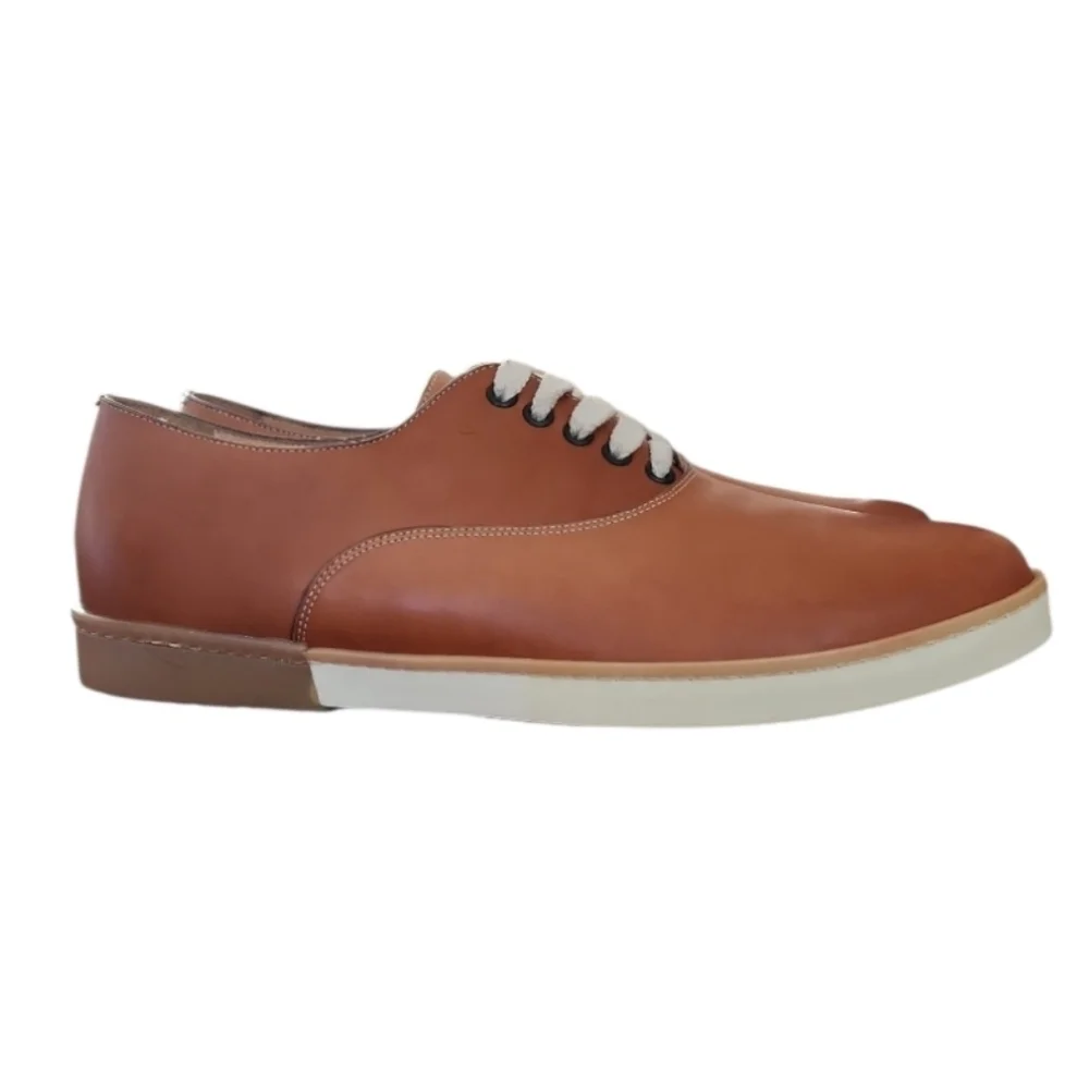 New Paul Frederick Mens Brown Leather Shoes Casual Made in Italy Sz 10.5 Classic